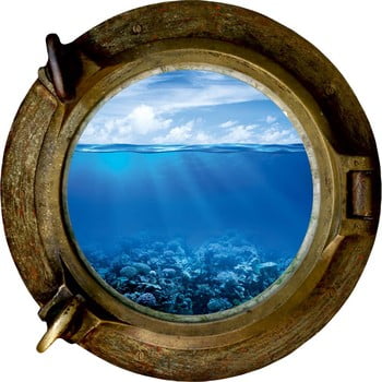 Autocolant de perete ocean light, 33 x 33 cm