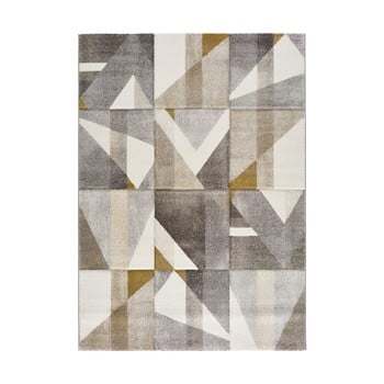 Covor universal biance dice, 120 x 170 cm, gri - auriu