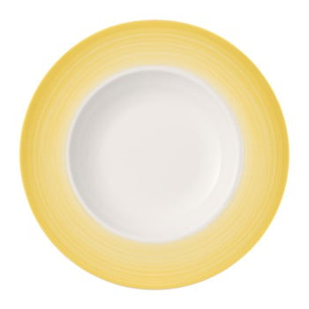Farfurie adâncă din porțelan pentru paste villeroy & boch colourful life, 30 cm, alb-galben