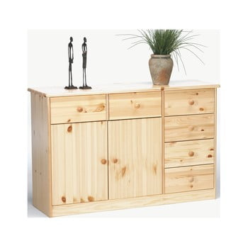 Comodă cu 6 sertare în decor natural steens mario, înălțime 73,1 cm