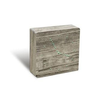 Ceas deșteptător cu radio și led gingko analogue click clock, maro-verde