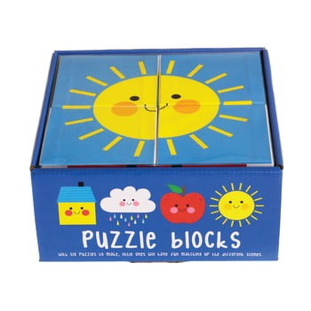 Set 4 cuburi puzzle pentru copii Rex London Happy Cloud imagine