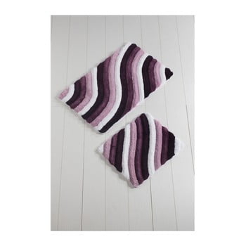 Set 2 covoare de baie colorful, mov