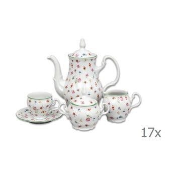 Set veselă din porțelan pentru cafea, motive florale thun bernadotte