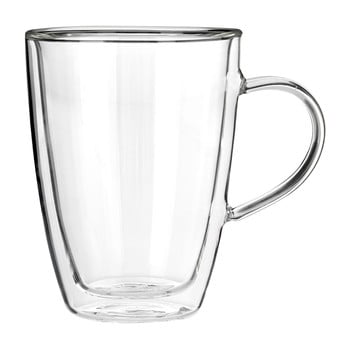 Cană din sticlă cu pereți dubli premier housewares double wall, 330 ml