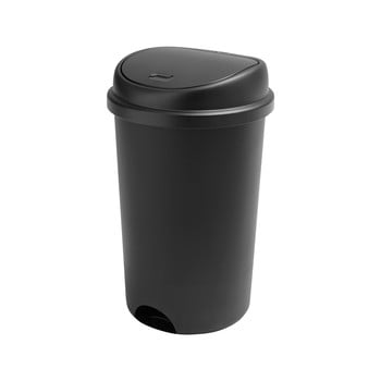 Coș de gunoi cu capac addis, înălțime 64,5 cm, negru