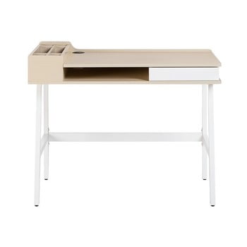 Birou cu aspect din lemn deschis la culoare monobeli olivia