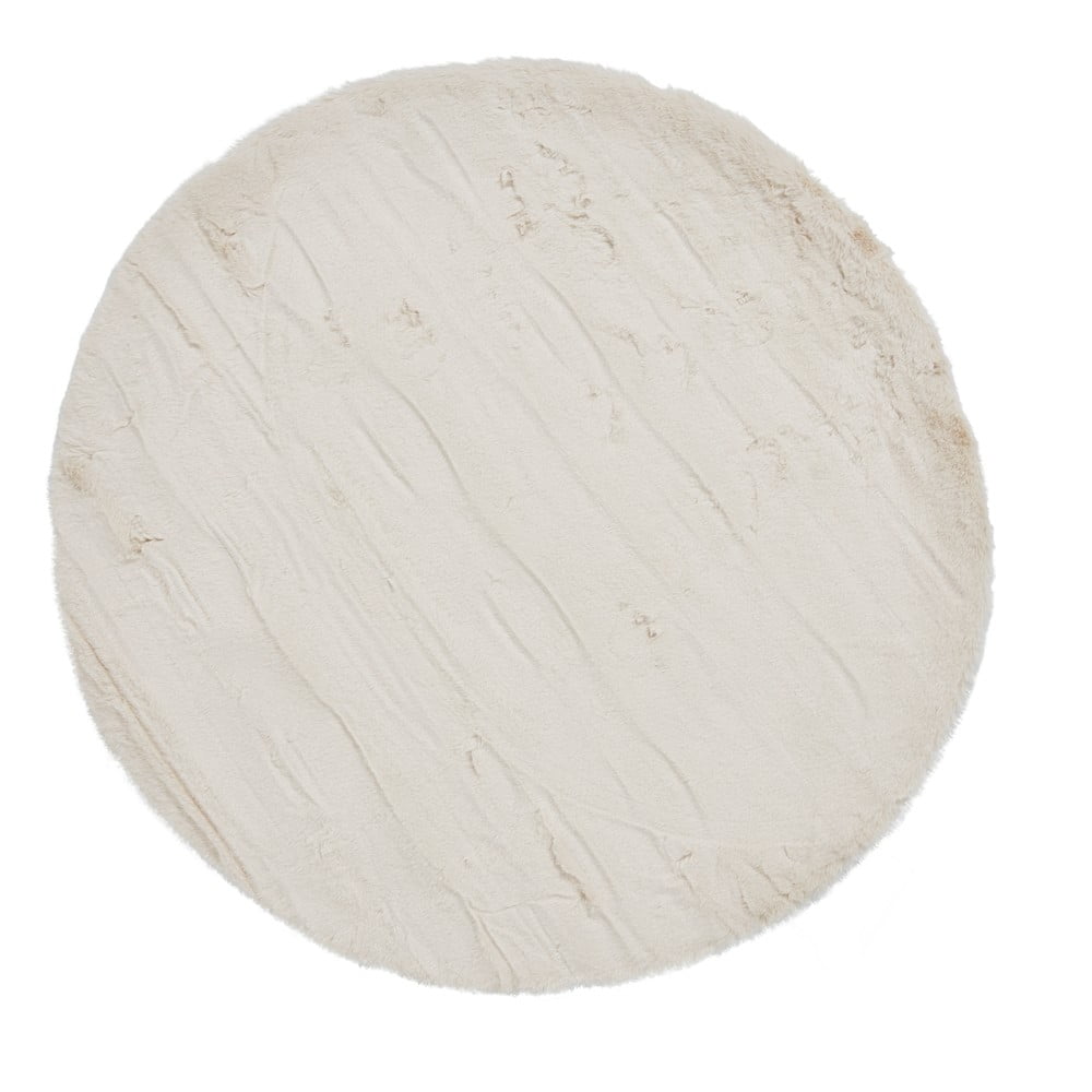 Krémově bílý koberec Think Rugs Teddy, ⌀ 120 cm