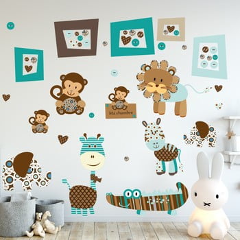 Set autocolante ambiance savana, 50 buc.