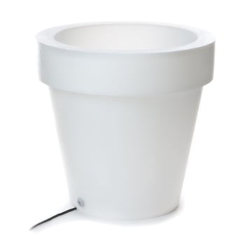 Ghiveci luminat tomasucci classic, Ø 60 cm, alb