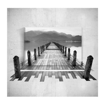 Tablou de perete 3D Mosticx BW Dock, 40 x 60 cm