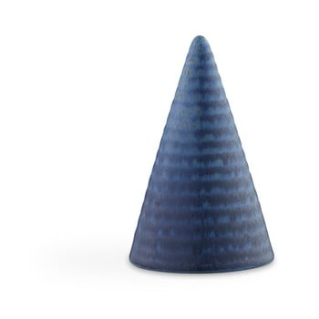 Statuetă decorativă din ceramică Kähler Design Glazed Cone Midnight Blue, înălțime 11 cm, albastru închis