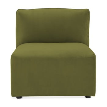 Modul de mijloc pentru canapea vivonita velvet cube, verde măsliniu