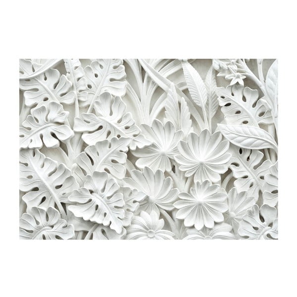 Bílá velkoformátová tapeta Artgeist Alabaster Garden, 200 x 140 cm