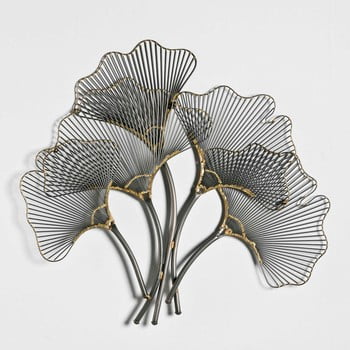 Decorațiune de perete din metal thai natura, auriu
