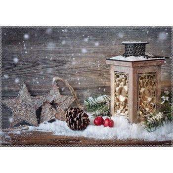 Covor Vitaus Christmas Period Rustic Two Stars And Lantern, 50 x 80 cm