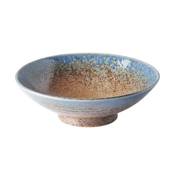 Bol din ceramică pentru ramen mij earth & sky, ø 25 cm, bej - albastru