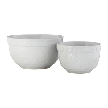 Set 2 boluri din ceramică premier housewares, alb