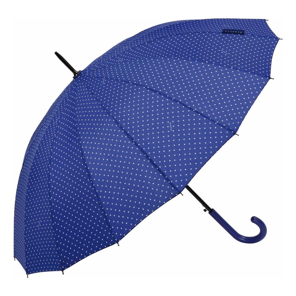 Tmavě modrý holový deštník Ambiance Triangles, ⌀ 122 cm