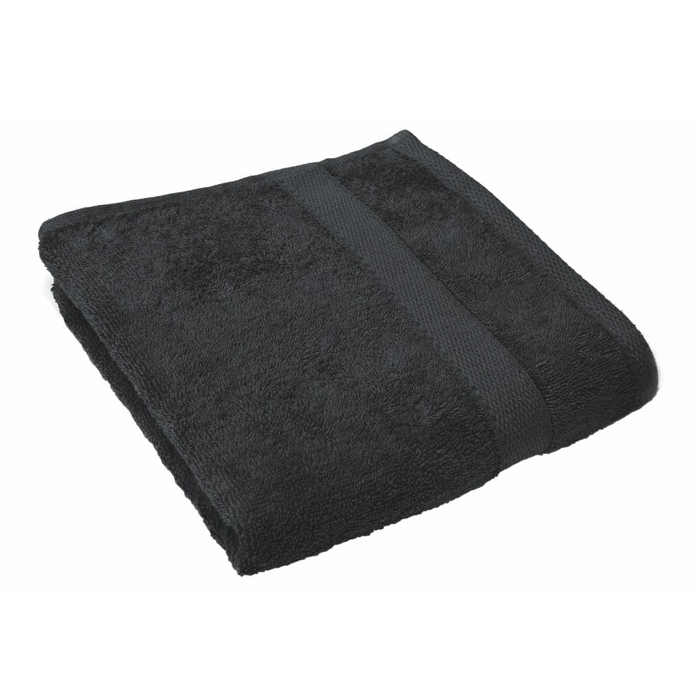 Černý ručník Tiseco Home Studio, 50 x 100 cm