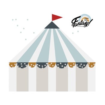 Autocolant decorativ de perete dekornik circus light blue, 110 x 100 cm
