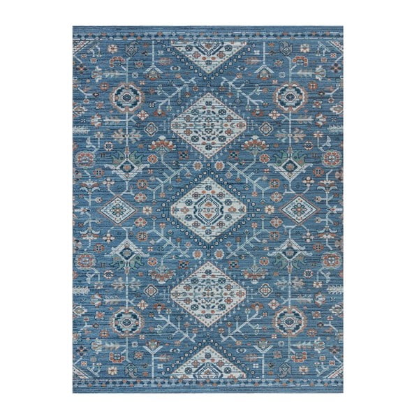 Modrý dvouvrstvý koberec Flair Rugs MATCH Chloe Traditional, 120 x 170 cm