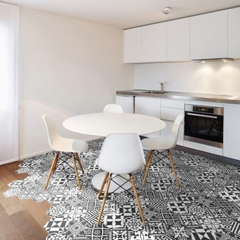 Set 10 autocolante pentru podea ambiance hexagons ginola, 20 x 18 cm