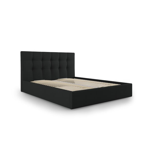 Černá dvoulůžková postel Mazzini Beds Nerin, 160 x 200 cm