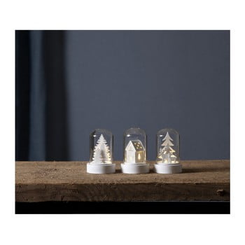 Set 3 decorațiuni luminoase cu led best season kupol, înălțime 8,5 cm