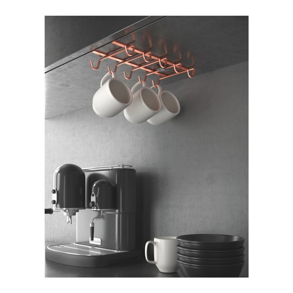 Závěsný držák na hrnky v měděné barvě Metaltex