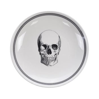 Bol tokyo design studio skull bald, ø 24,5 cm, alb-negru