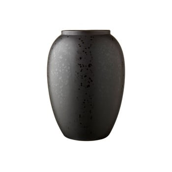 Vază din gresie ceramică Bitz Basics Black, înălțime 20 cm, negru imagine