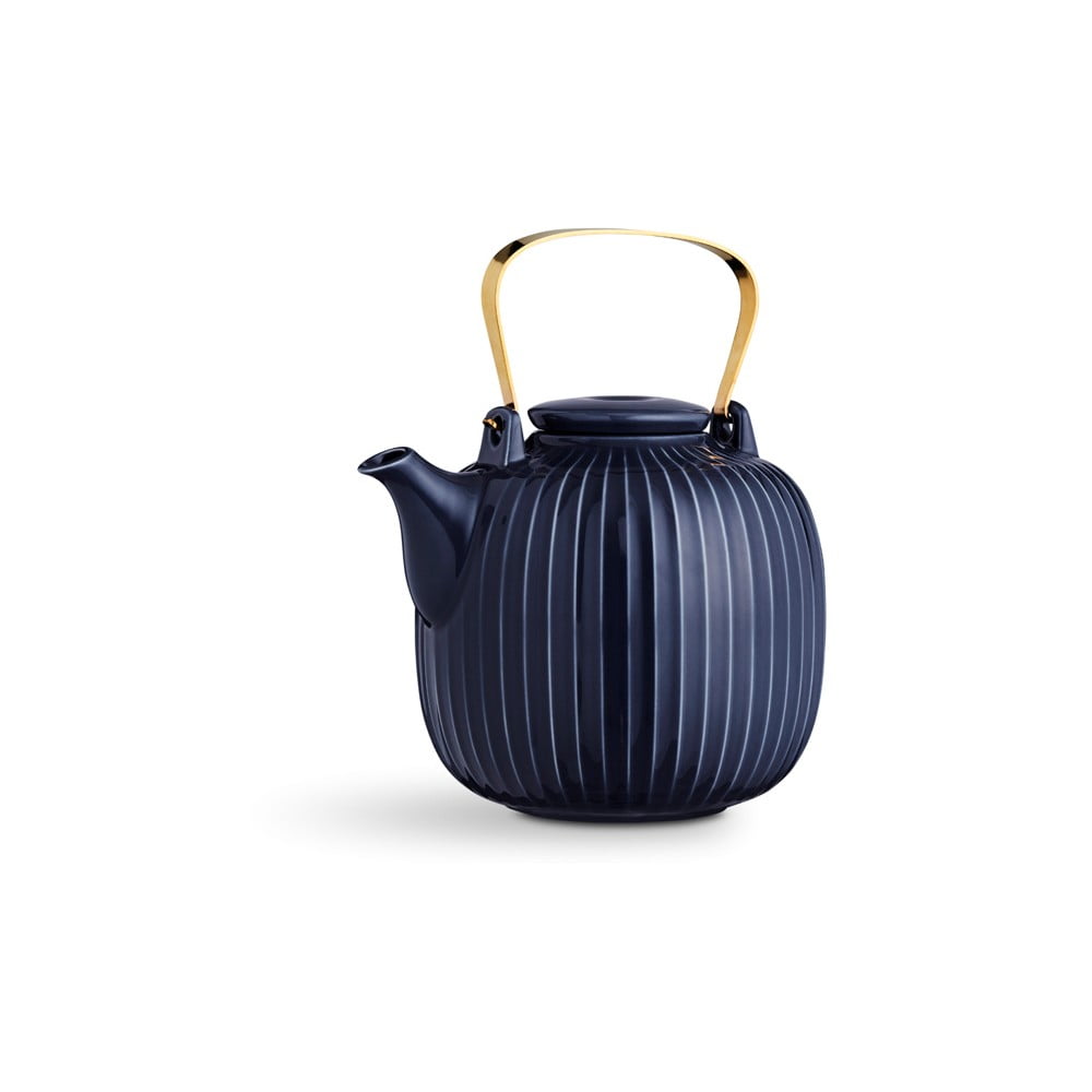 Tmavě modrá porcelánová čajová konvice Kähler Design Hammershoi, 1,2 l