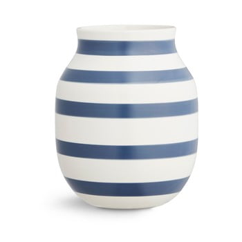 Vază din ceramică Kähler Design Omaggio, înălțime 20 cm, albastru - alb