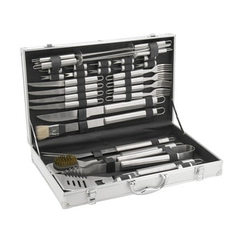 Set 30 ustensile de grătar, cu servietă cattara alu