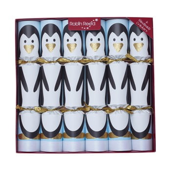 Set 6 pocnitori de Crăciun Robin Reed Penguin imagine