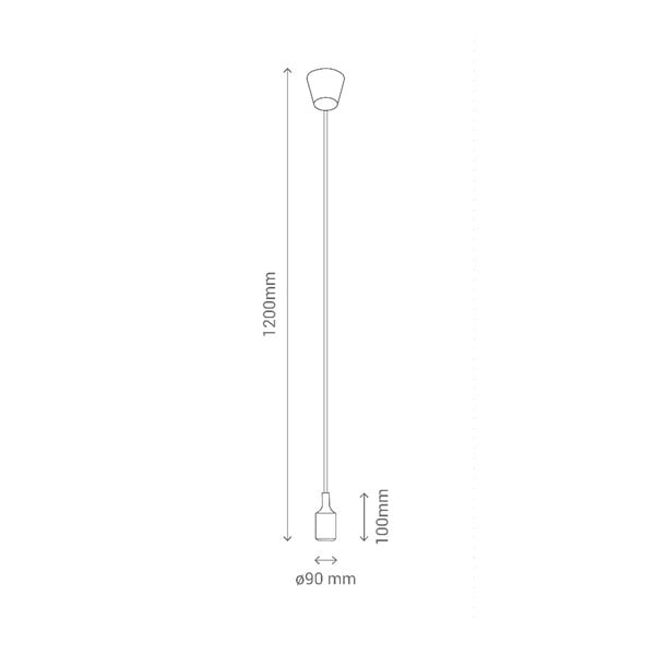 Šedé závěsné svítidlo bez stínidla SULION Vintage