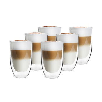 Set 6 pahare cu perete dublu Vialli Design NATALIE, 350 ml