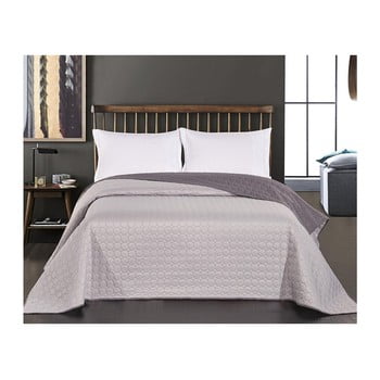 Cuvertură reversibilă din microfibră decoking salice steel, 170 x 270 cm, gri