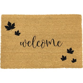 Covoraș intrare din fibre de cocos artsy doormats welcome autumn, 40 x 60 cm, negru