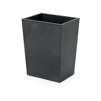 Coș menajer mic din lemn de stejar wireworks, înălțime 28 cm, negru