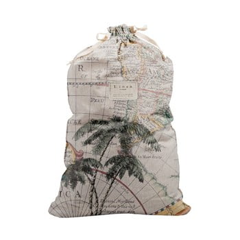 Săculeț textil pentru haine linen couture bag palm trees, înălțime 75 cm