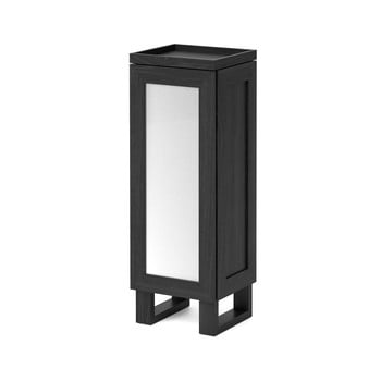 Dulap de baie din lemn de stejar wireworks mezza, negru