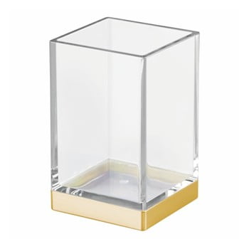 Cană din plastic pentru baie cu detalii aurii interdesign
