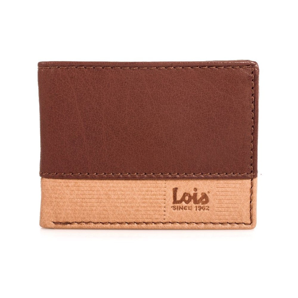 Kožená peněženka Lois Natural, 11x8 cm