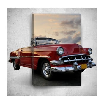 Tablou de perete 3d mosticx retro car, 40 x 60 cm