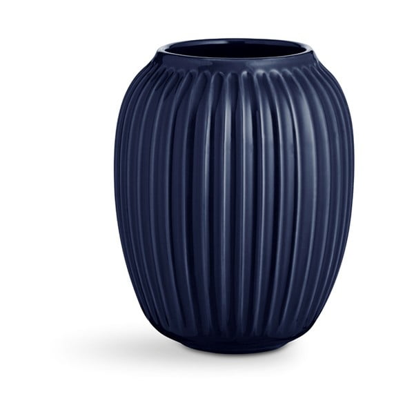 Tmavě modrá kameninová váza Kähler Design Hammershoi, ⌀ 16,5 cm