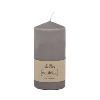 Lumânare baltic candles eco top, înălțime 14 cm, gri