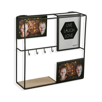 Raft de perete cu rame foto versa space, negru