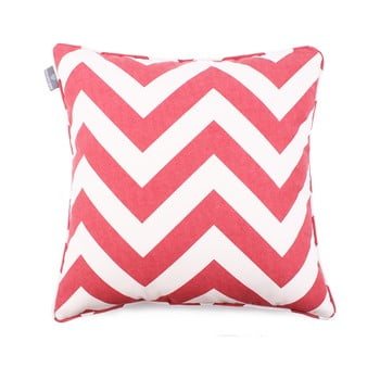 Față de pernă roșie welovebeds zig zag, 50 x 50 cm